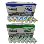 120x Semi Skimmed vs Whole Milk 12ml Pots UHT Long Life Jiggers Portion Lakeland