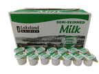 120x Semi Skimmed vs Whole Milk 12ml Pots UHT Long Life Jiggers Portion Lakeland