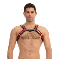 Prowler RED Leather Bull Harness Black Red