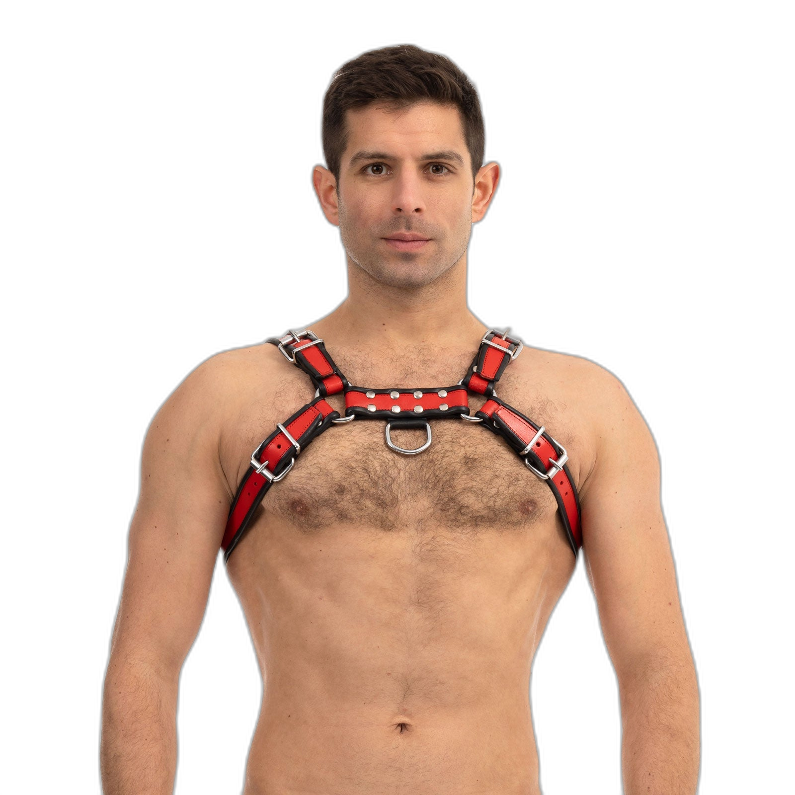 Prowler RED Leather Bull Harness Black Red
