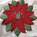 Christmas Embroidered Tablecloth Round Cover Towel