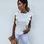 Women's Round-neck Sleeveless Solid-color Tank Top T-shirt