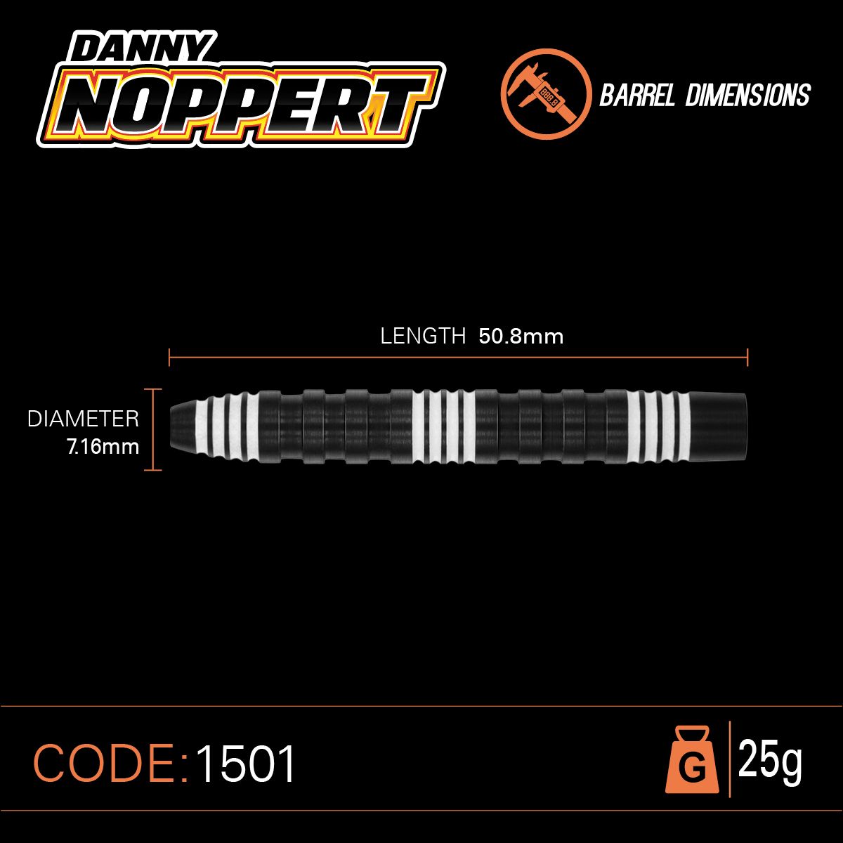 Winmau Danny Noppert 85% Pro-Series Tungsten Steeltip darts