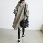 Korean Loose Solid Color British Trench Coat