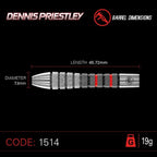 WINMAU Dennis Priestley Diamond 3-Zero 90% Darts