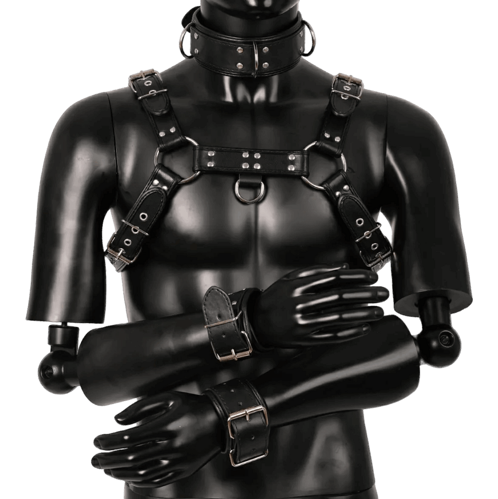 Harness, Cuff, Collar Bundle Black