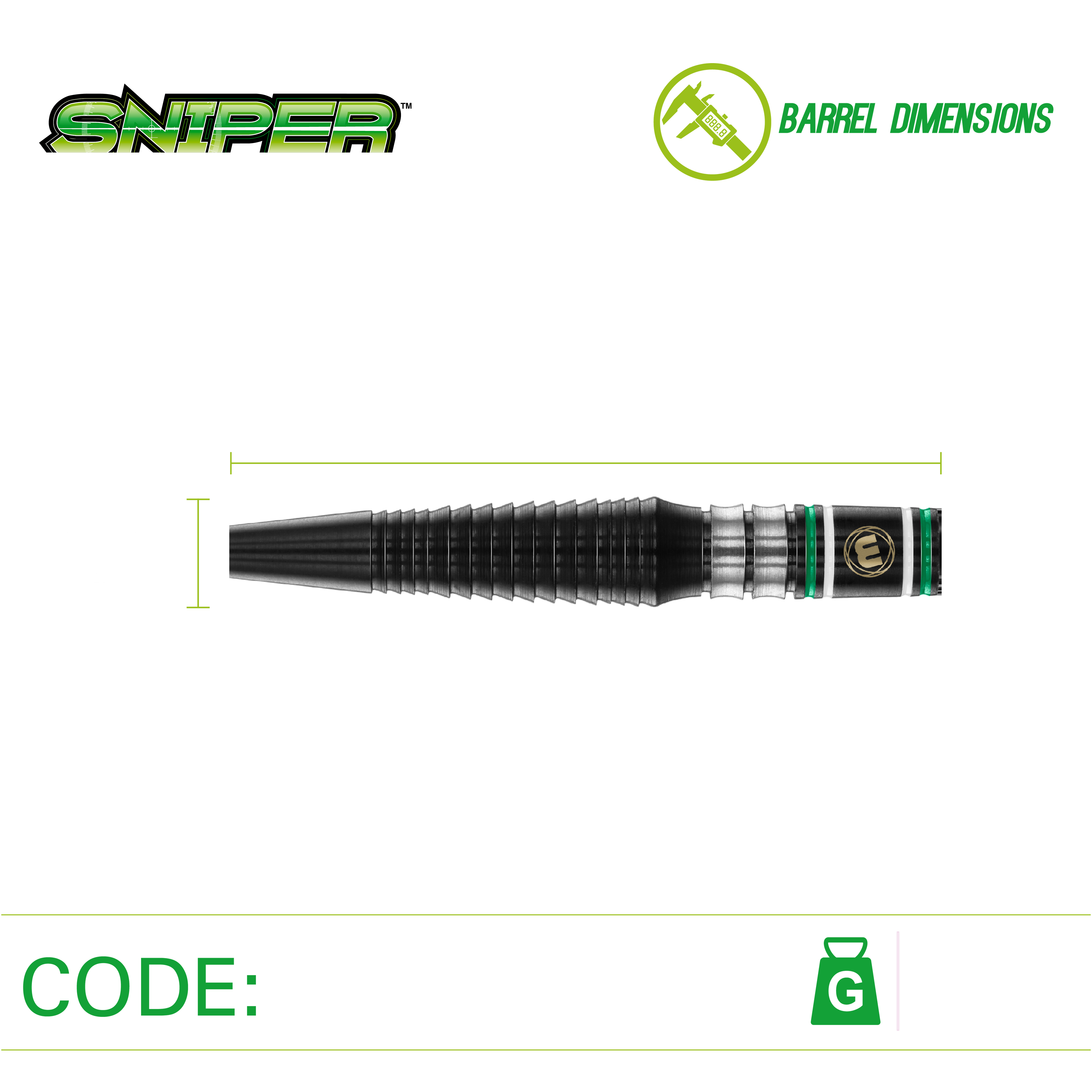 Winmau Sniper Black 90% Darts