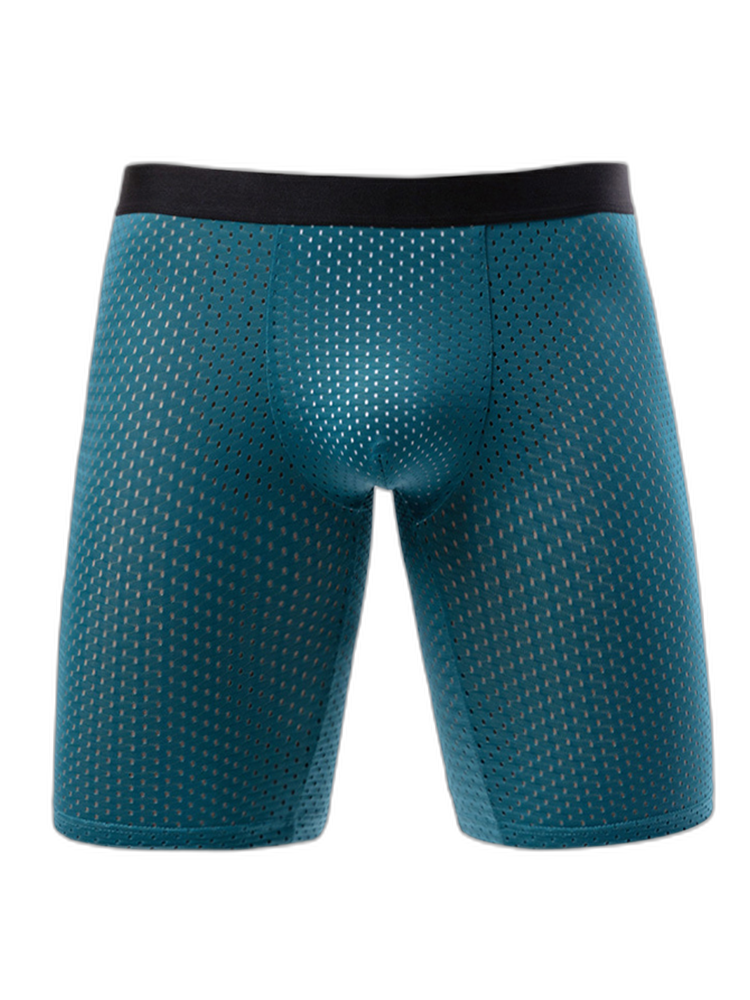 3 Pack Men’s Anti-chafing Mesh Long Boxer Briefs