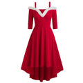 Women's Deep V Strapless Swing Dress