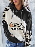Korean style graffiti solid color loose pullover sweater