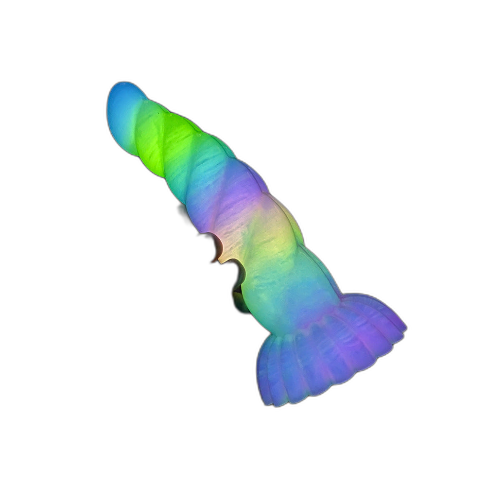 WistGlow – Fantasy Dildo – Spiral Texture & Glow-in-the-Dark Vibrating Dildo