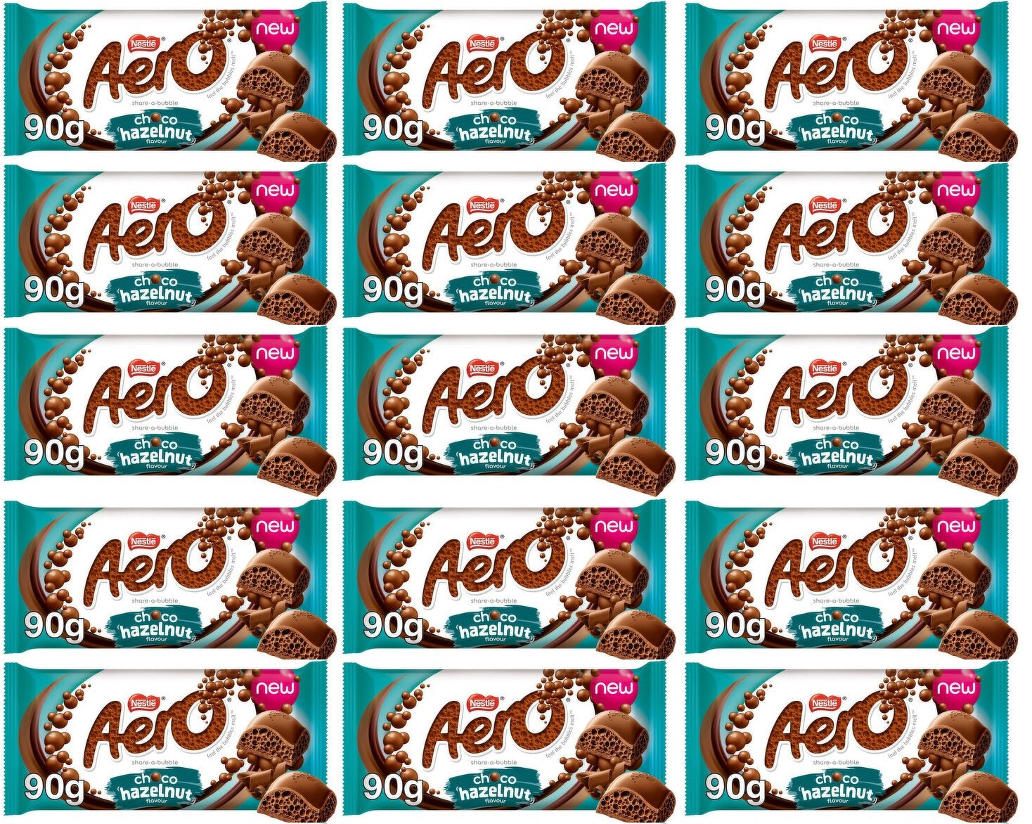 15 x Aero Hazelnut Block - 90GM