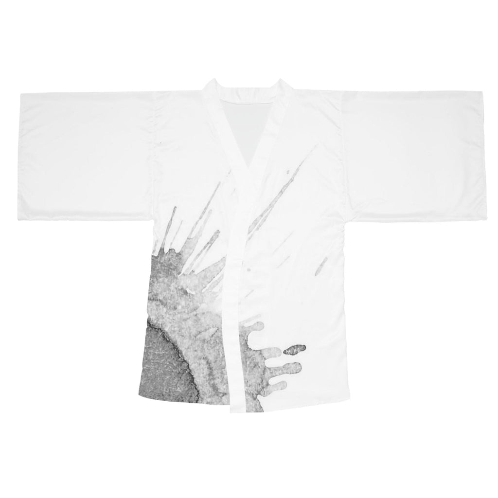 Watercolour Grey Splash - Womens Kimono Robe