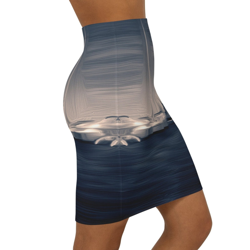The Sleeping Yachts (at Sunrise) - Womens Pencil Skirt