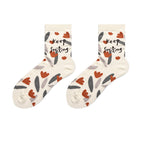 Socks Female Japanese Cute Cartoon Hand-painted  Stockings Korean Version