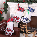 Dog paw Christmas stocking