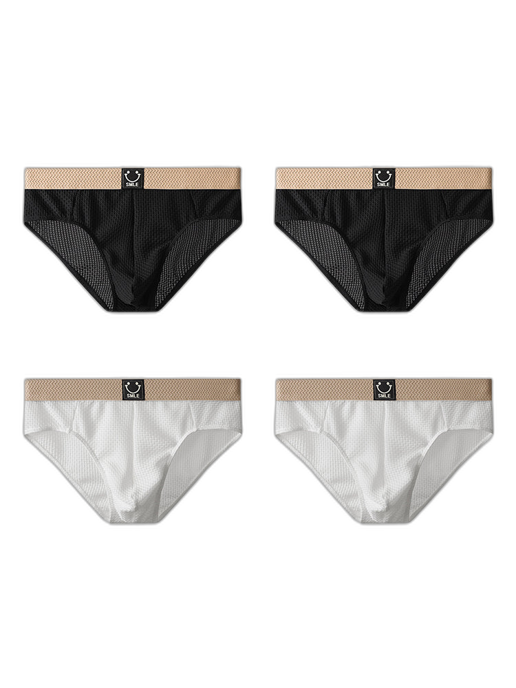4-pack Men's Anti-Chafing Odor-Control Comfy Waistband Briefs