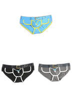 Zipper Belt Printed Cotton Pouch Briefs