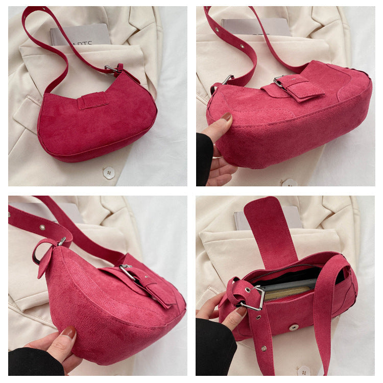 Fashion Trendy Textured One-shoulder Handbag