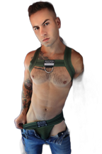 Breedwell Cumdump Bulldog Harness Army Green
