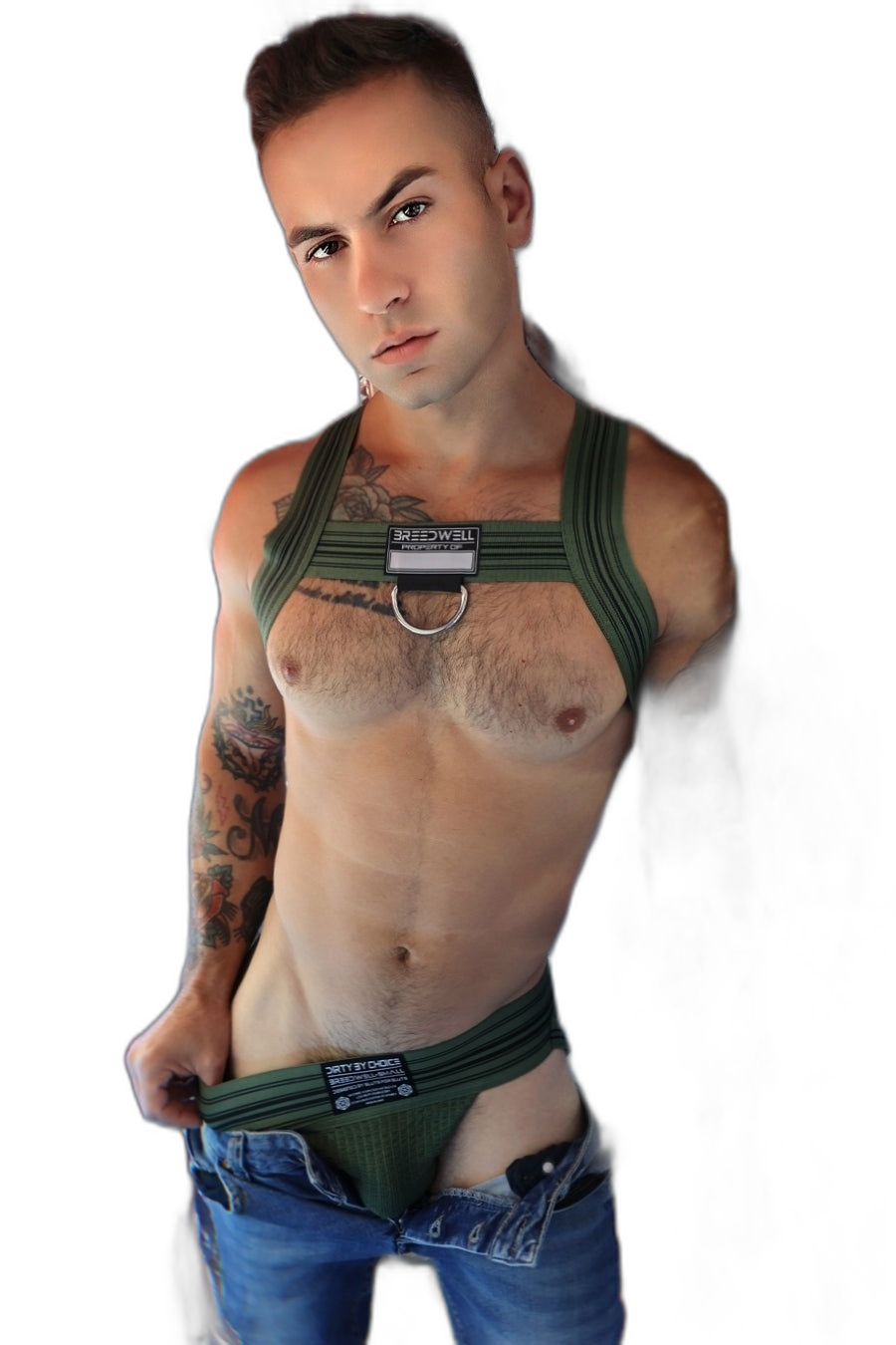 Breedwell Cumdump Bulldog Harness Army Green