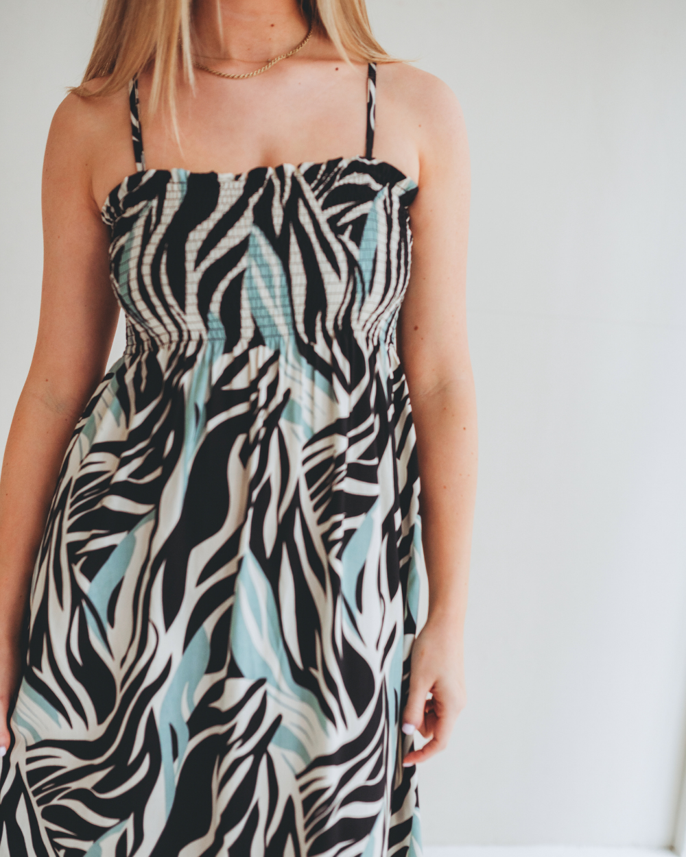 Zuri Multicolour Zebra Twirl Print Multifunctional Maxi Skirt