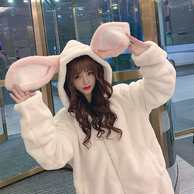 Girly Feeling Thickened Hooded Sweater Women Autumn And Winter