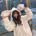 Girly Feeling Thickened Hooded Sweater Women Autumn And Winter