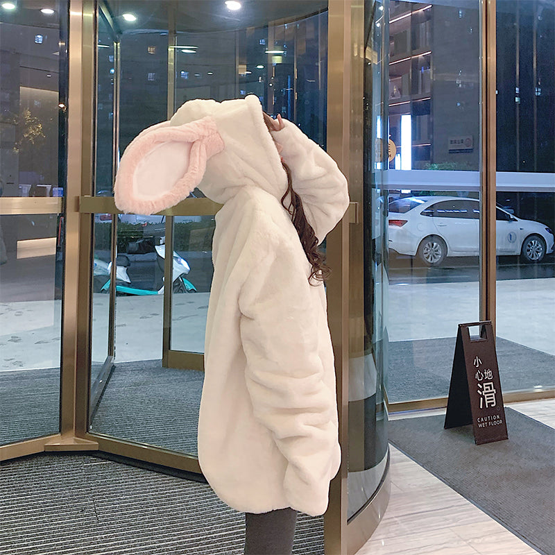 Girly Feeling Thickened Hooded Sweater Women Autumn And Winter