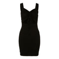 Sexy Dress Backless Slit Hem Elegant Party Straps Solid Fit Dress