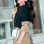 Women's thin windbreaker mid-length coat coat