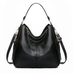 Hobos Zipper Bucket Bags With Adjustable Shoulder-strap Handbags Temperament High Capacity Messenger Shoulder Bag For Women