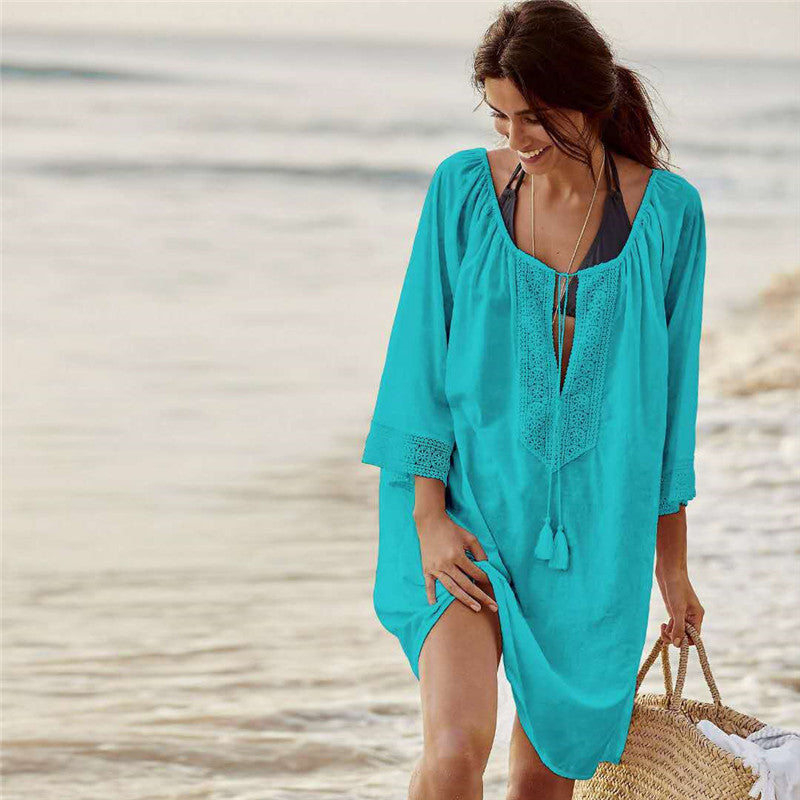 Oversized Loose Bikini Swimsuit Outer Coverall Beach Sunscreen Coverall