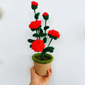 Handmade Sunflower Rose Flower Plush Plant Home Bedroom Decoration Christmas Valentine's Day Gift