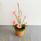 Handmade Sunflower Rose Flower Plush Plant Home Bedroom Decoration Christmas Valentine's Day Gift