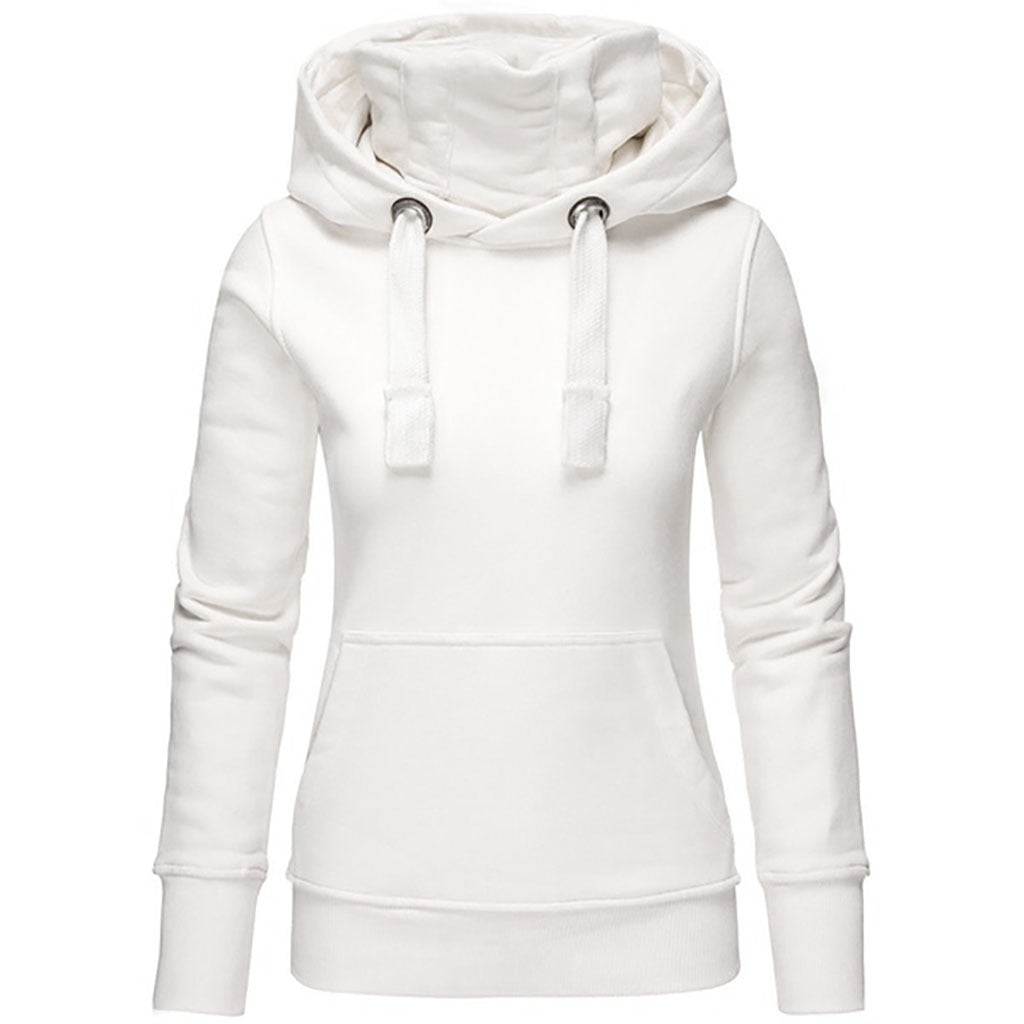 Women's Autumn And Winter Fleece Hooded Turtleneck Sweater