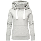 Women's Autumn And Winter Fleece Hooded Turtleneck Sweater
