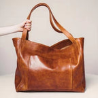 Vintage Large Capacity Handbags PU Soft Leather Big Bag Designer Luxury Women Shoulder Bag Beach On Vacation Woman Tote Bag