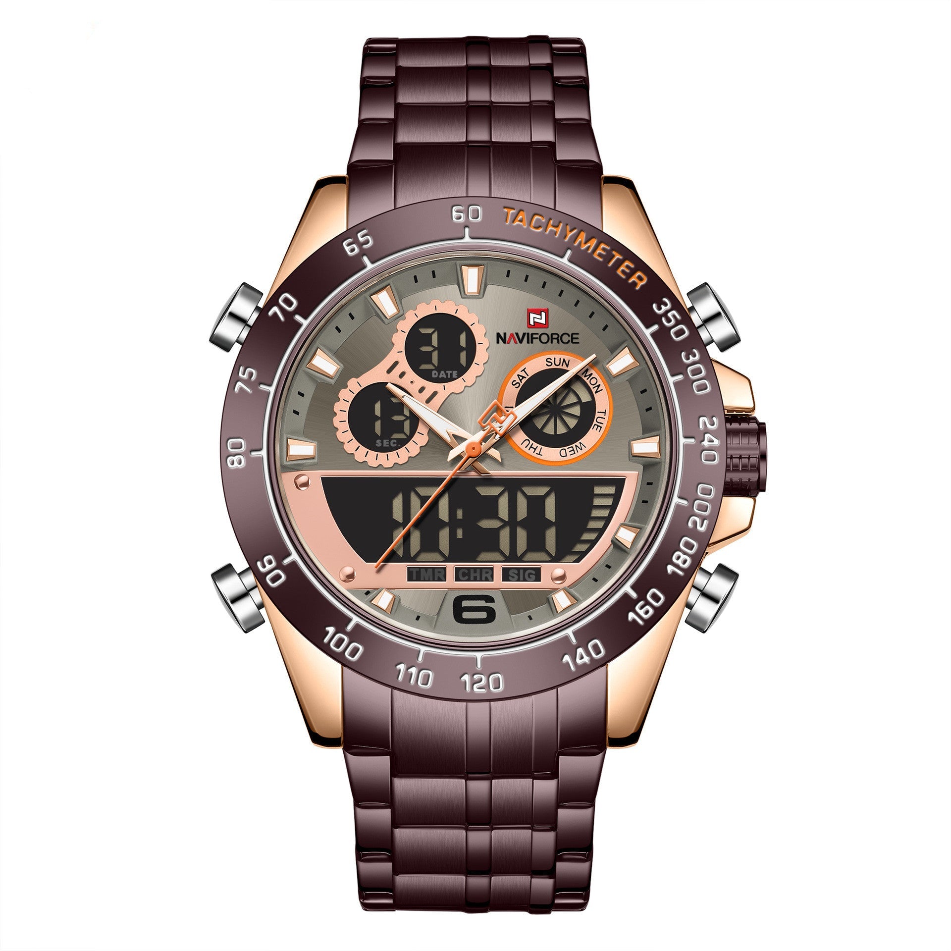 Lingxiang 9188 Men'S Watch Sports Electronic Watch Steel Band Quartz Men'S Watch Foreign Trade Watch