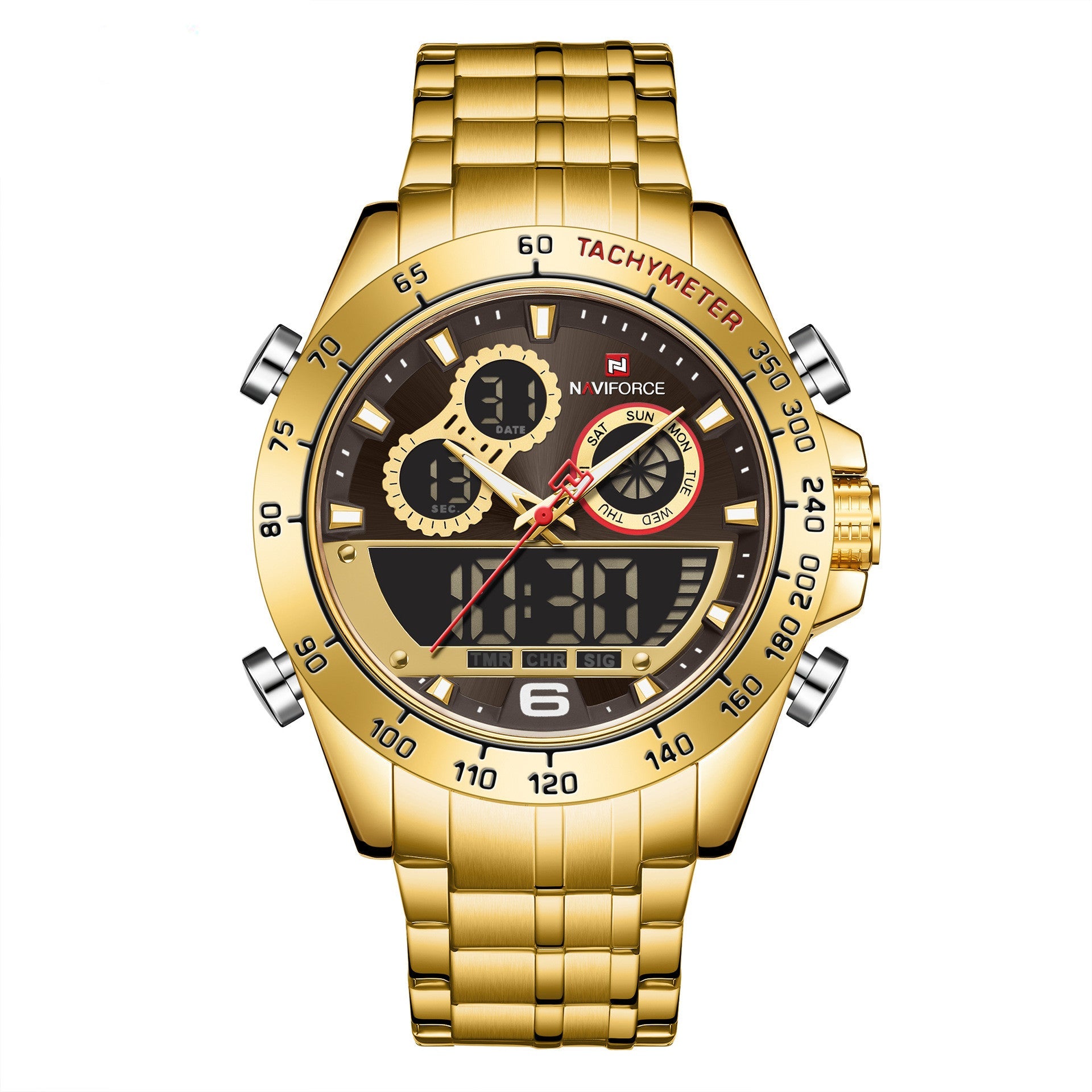 Lingxiang 9188 Men'S Watch Sports Electronic Watch Steel Band Quartz Men'S Watch Foreign Trade Watch