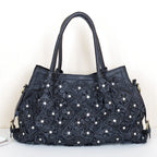 Color Matching Portable Messenger Leather Handbag