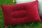 Wholesale Outdoor Pvc Pillows Travel Camping Thick Flocking Rectangular Inflatable Pillows Nap Companion Square Pillow