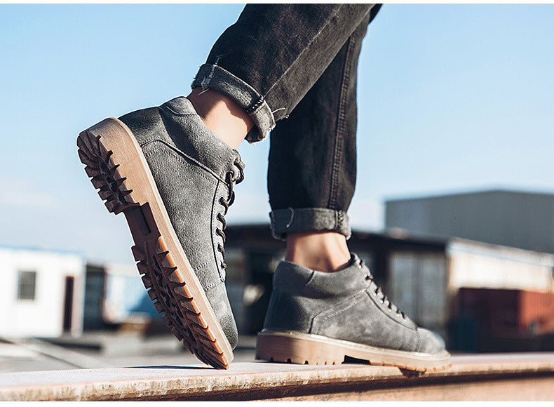 High-top Martin Boots Men's Tooling Trendy Retro Boots High-top Boots Men's Drop Shipping