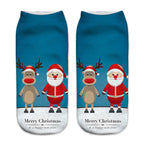 New 3D Printed Christmas Pattern Women's Boat Socks