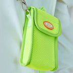 Ribbon Stitching Mesh One-shoulder Messenger Mobile Phone Bag
