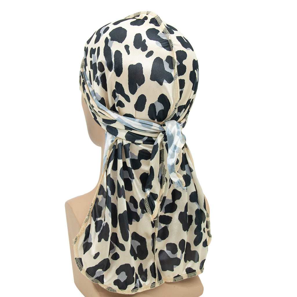 Velvet Leopard Long Tail Pirate Hat