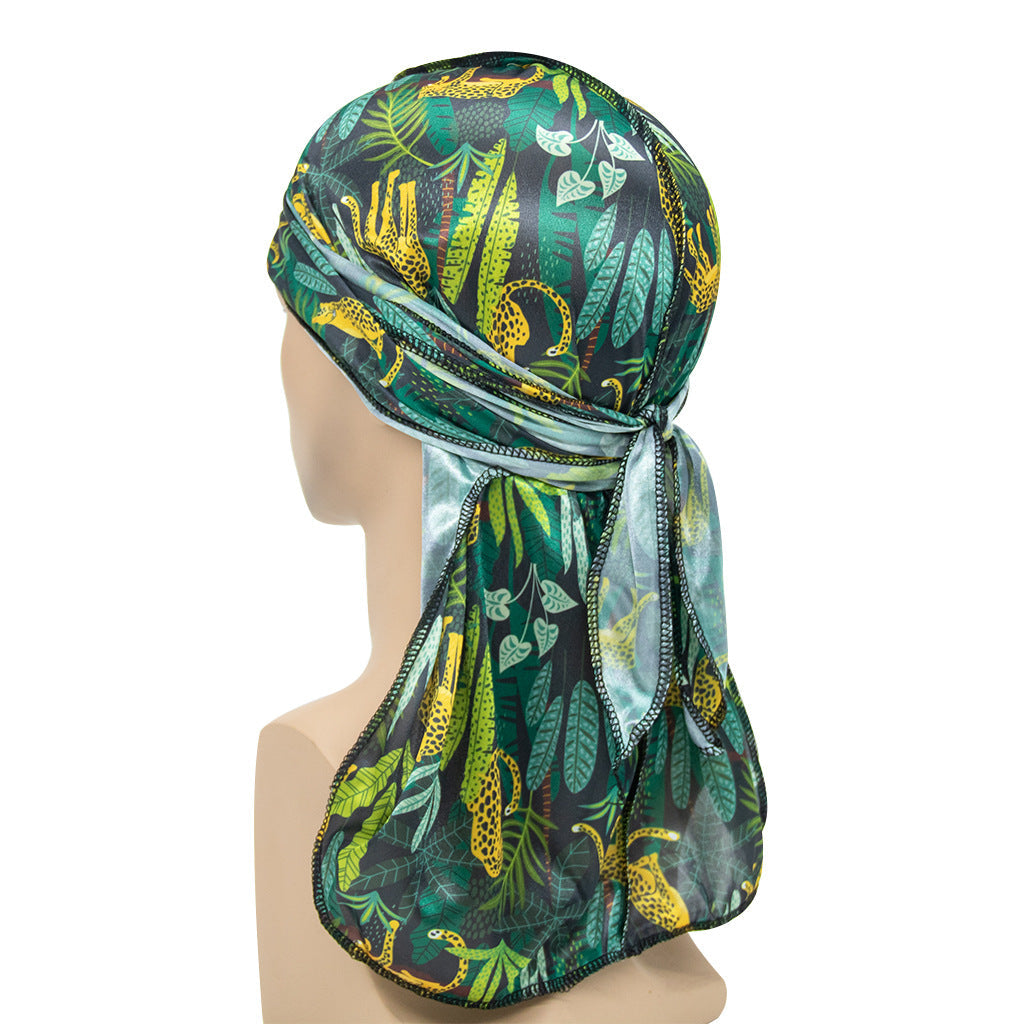 Velvet Leopard Long Tail Pirate Hat