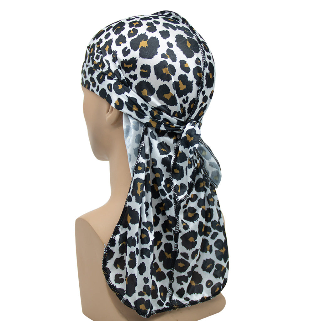 Velvet Leopard Long Tail Pirate Hat