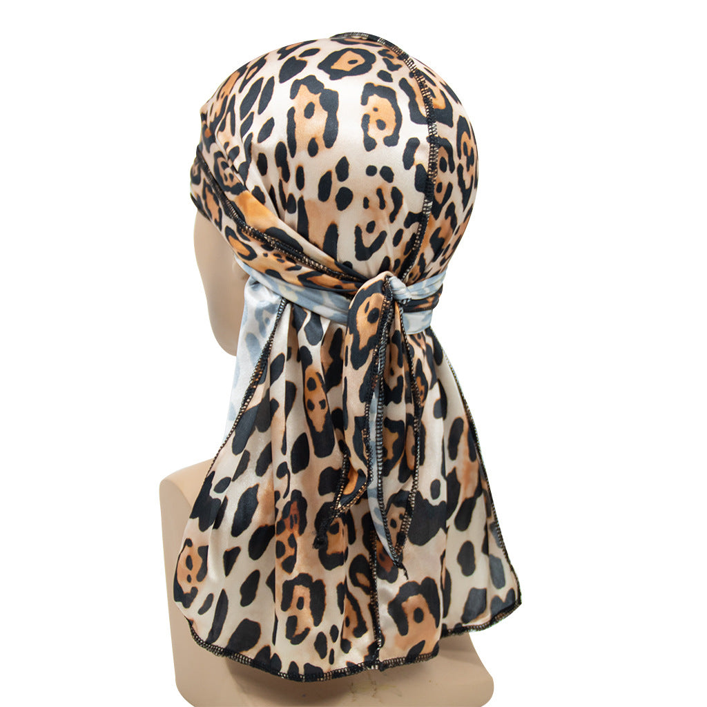 Velvet Leopard Long Tail Pirate Hat