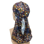 Velvet Leopard Long Tail Pirate Hat